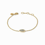 Aquamarine Blue Pave Teardrop Delicate Bracelet - BL254GBQ00-Julie Vos-Renee Taylor Gallery