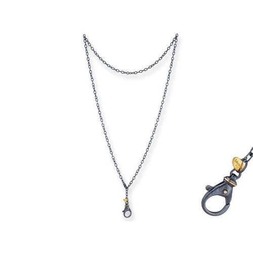 Oxidized Silver Jumbo Chain with Lobster Claw 30" by Lika Behar