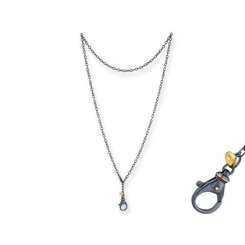 Oxidized Silver Jumbo Chain with Lobster Claw 36" by Lika Behar