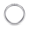 14K White Gold 6mm - Diamond Cut Men's Wedding Band in Satin Finish - MBM0158-60W4JJJ-Gabriel & Co.-Renee Taylor Gallery