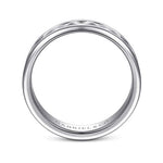 14K White Gold 6mm - Diamond Cut Men's Wedding Band in Satin Finish - MBM0158-60W4JJJ-Gabriel & Co.-Renee Taylor Gallery