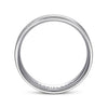 14K White Gold 6mm - Men's Wedding Band in Brushed Finish - MBL0102-60W4JJJ-Gabriel & Co.-Renee Taylor Gallery