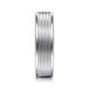 14K White Gold 6mm - Men's Wedding Band in Brushed Finish - MBL0102-60W4JJJ-Gabriel & Co.-Renee Taylor Gallery