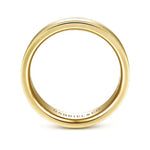 14K Yellow Gold 6mm - Men's Wedding Band in Sandblast Finish - MBH0174-60Y4JJJ-Gabriel & Co.-Renee Taylor Gallery