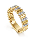 14K Yellow Gold U setting Diamond Anniversary Band Contemporary Collection (Devoted) - AN16939Y44JJ-Gabriel & Co.-Renee Taylor Gallery