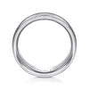 14K White Gold 7mm - Men's Wedding Band in Satin Finish - MBH0133-70W4JJJ-Gabriel & Co.-Renee Taylor Gallery