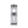 14K White Gold 7mm - Men's Wedding Band in Satin Finish - MBH0133-70W4JJJ-Gabriel & Co.-Renee Taylor Gallery