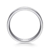 14K White Gold 6mm - Satin Polish Center and Milgrain Edge Men's Wedding Band - MBM0128-60W4JJJ-Gabriel & Co.-Renee Taylor Gallery