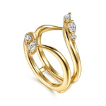14K Yellow Gold Prong Set Diamond Ring Enhancer - AN16942M-Y44JJ-Gabriel & Co.-Renee Taylor Gallery