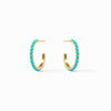 Juliet Turquoise Blue Hoop Earrings - HP058GTQ-Julie Vos-Renee Taylor Gallery
