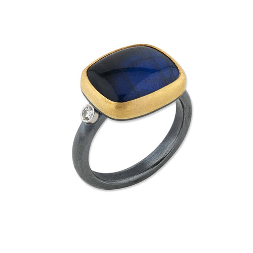 Kami Ring with Labradorite & Diamond by Lika Behar