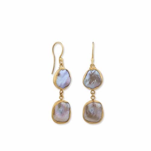Karin "latte" Earrings with Pearls by Lika Behar