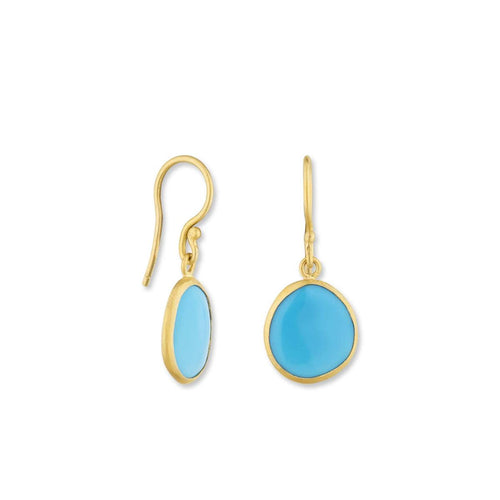 Karin Earrings with Turquoise Sleeping Beauty by Lika Behar