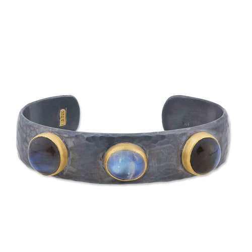 Katya Cuff with Labradorite & Moonstone by Lika Behar