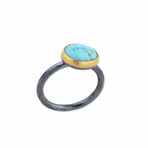 Katya Ring with Turquoise Sleeping Beauty by Lika Behar