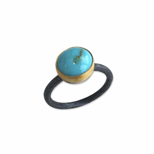 Katya Ring with Turquoise Sleeping Beauty by Lika Behar