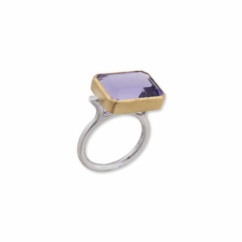 Knightsbridge Ring with Amethyst & Diamond by Lika Behar