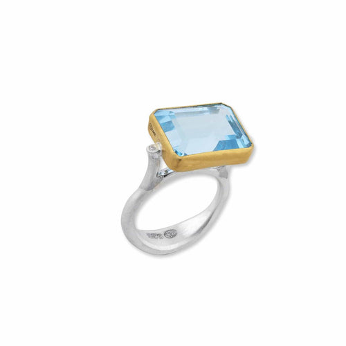 Knightsbridge Ring with Topaz & Diamond by Lika Behar