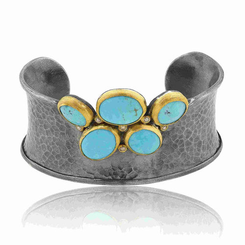 Kirsten Cuff with Turquoise Kingman & Diamond Cognac by Lika Behar