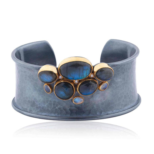 Kirsten Cuff with Labradorite & Moonstone & Diamond Gray by Lika Behar