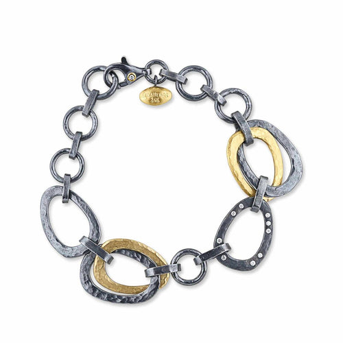 Keller Oxidized Bracelet with Diamond by Lika Behar