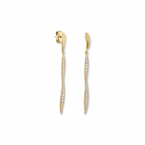 Keller All Gold Shoulder Dusters, Long with Diamond by Lika Behar