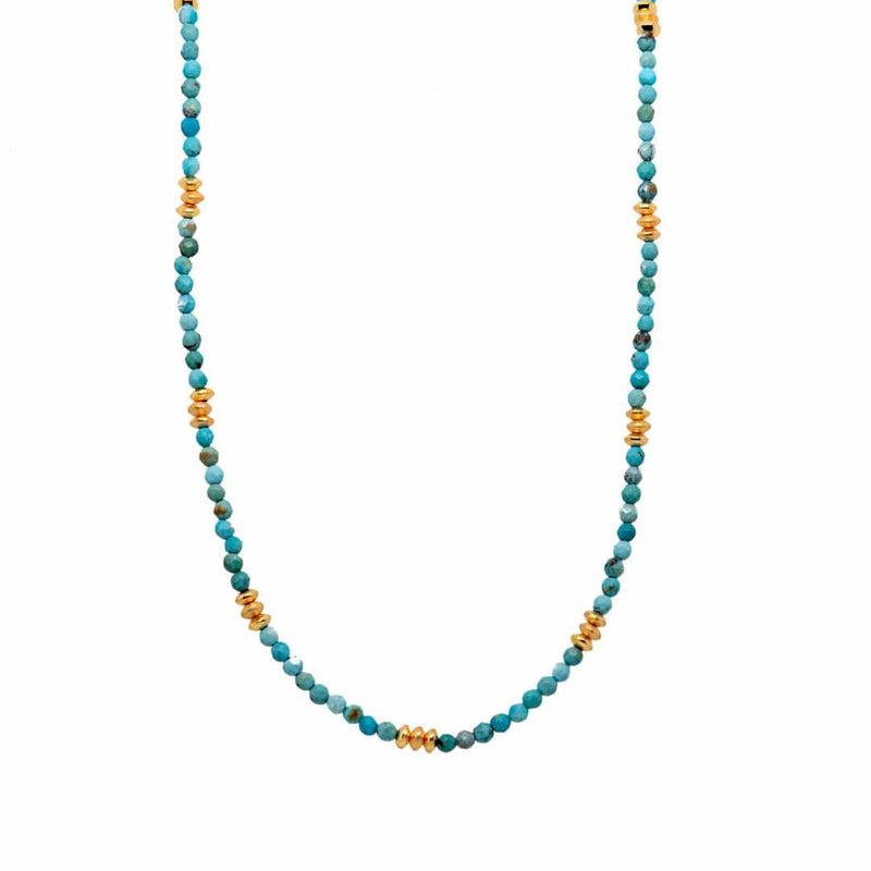 Karma 2mm Turquoise Necklace in 24K Gold Vermeil - KN1VTQ-Joyla-Renee Taylor Gallery