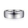 14K White Gold 8mm - Men's Wedding Band in High Polished Finish - MBH0205-80W4JJJ-Gabriel & Co.-Renee Taylor Gallery