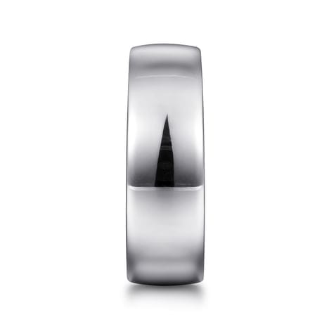 14K White Gold 8mm - Men's Wedding Band in High Polished Finish - MBH0205-80W4JJJ-Gabriel & Co.-Renee Taylor Gallery