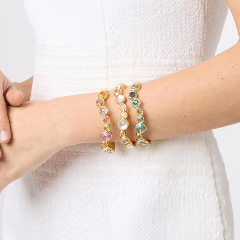 Kaleidoscope Multi Stone Hinge Bangle - BG315GML00-Julie Vos-Renee Taylor Gallery
