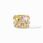 Kaleidoscope Multi Stone Statement Ring - R232GML-Julie Vos-Renee Taylor Gallery