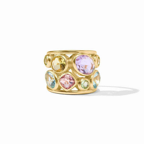 Kaleidoscope Multi Stone Statement Ring - R232GML-Julie Vos-Renee Taylor Gallery