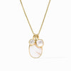 Kaleidoscope Charm Iridescent Clear Crystal Pendant Necklace - P207GIRC00-Julie Vos-Renee Taylor Gallery