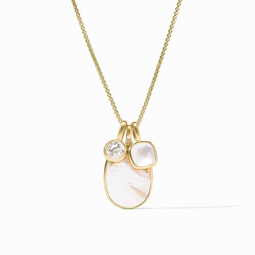 Kaleidoscope Charm Iridescent Clear Crystal Pendant Necklace - P207GIRC00-Julie Vos-Renee Taylor Gallery