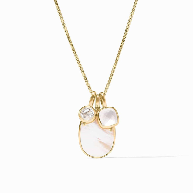 Kaleidoscope Charm Iridescent Clear Crystal Pendant Necklace - P207GIRC00-Julie Vos-Renee Taylor Gallery