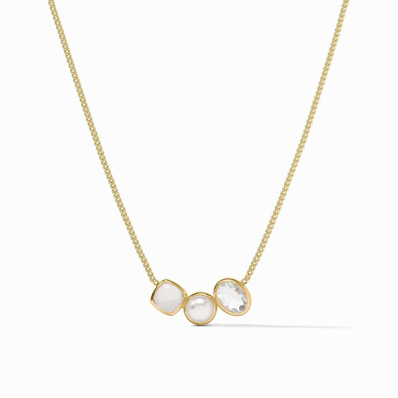 Kaleidoscope Delicate Iridescent Clear Crystal Necklace - N529GIRC00-Julie Vos-Renee Taylor Gallery