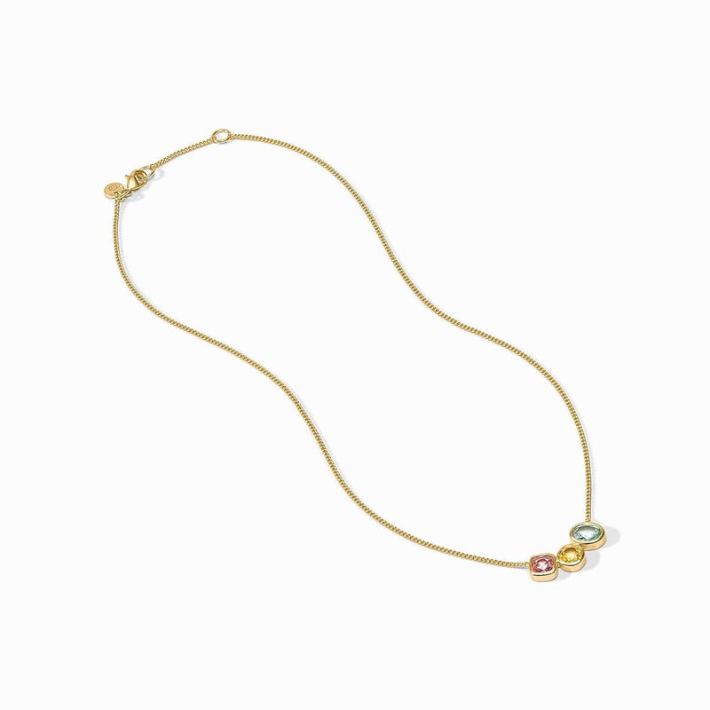 Kaleidoscope Delicate Iridescent Clear Crystal Necklace - N529GIRC00-Julie Vos-Renee Taylor Gallery