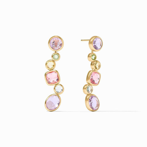 Kaleidoscope Earring Jacket-Multi Stone - ER983GML00-Julie Vos-Renee Taylor Gallery