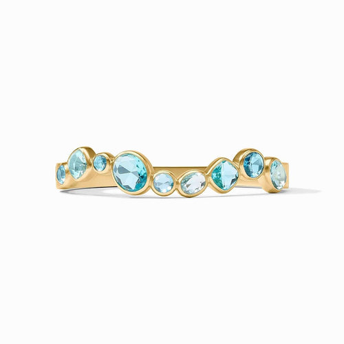 Kaleidoscope Bahamian Blue Hinge Bangle - BG315GBB00-Julie Vos-Renee Taylor Gallery
