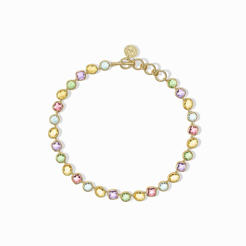 Kaleidoscope Tennis Multi Stone Necklace - N551GML00-Julie Vos-Renee Taylor Gallery