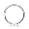 14K White Gold 6mm - Brushed Diamond Cut Men's Wedding Band - MBM0163-60W4JJJ-Gabriel & Co.-Renee Taylor Gallery
