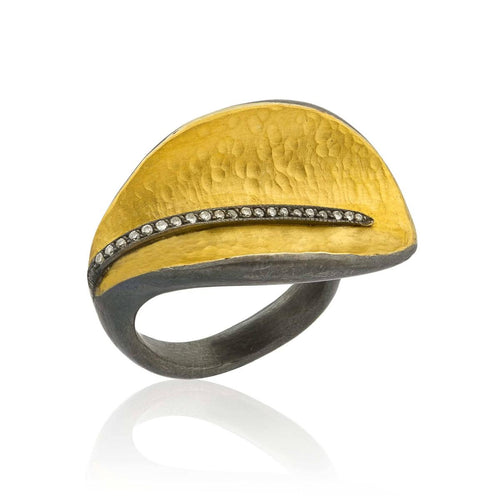 Laurier Ring with Diamond by Lika Behar