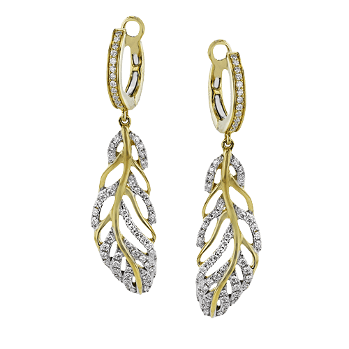 18k Yellow & White Gold Diamond Earrings - LE4454-Simon G.-Renee Taylor Gallery