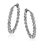 18k White Gold & Diamond Hoop Earrings - LE4546-Simon G.-Renee Taylor Gallery