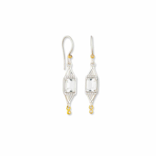 Lantern White Topaz Earrings, Diamond by Lika Behar
