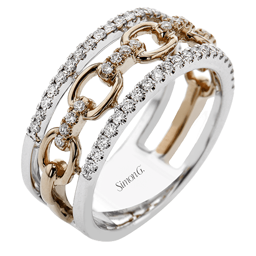 18k White & Rose Gold Diamond Right Hand Ring - LR2994-Simon G.-Renee Taylor Gallery