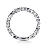 14K White Gold Baguette and Round Diamond Eternity Ring - LR4380W44JJ-Gabriel & Co.-Renee Taylor Gallery