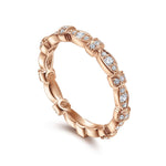 14K Rose Gold Geometric Stackable Diamond Ring - LR4579K45JJ-Gabriel & Co.-Renee Taylor Gallery