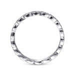 14K White Gold Scalloped Marquise Stackable Diamond Ring - LR4652W45JJ-Gabriel & Co.-Renee Taylor Gallery