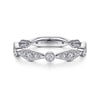 14K White Gold Angular Shape Station Stackable Diamond Ring - LR4749W45JJ-Gabriel & Co.-Renee Taylor Gallery